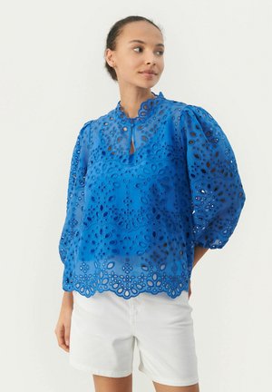 NAKETANO Camicetta Donna Blu Motivo Casual (INT S