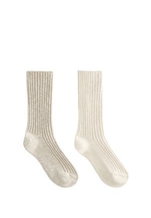 2 PAIRS OD CLASSIC RIB - Strømper - stone