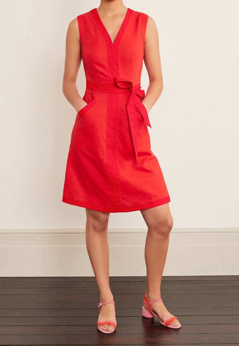 boden red wrap dress Boden Womens Becky Midi Wrap Dress UK 14L US 10L Red Floral Paisley D0041  NWT