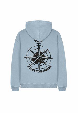 FOLLOW YOUR DREAMS VINTAGE BACK PRINT UNISEX HEAVYWEIGHT - Hoodie - light blue