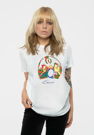 Paradiso Clothing QUEEN SNOWFLAKE CREST CHRISTMAS - Print T-shirt - white