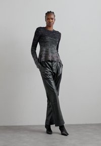 Proenza Schouler White Label STRAIGHT LEG PANTS - Παντελόνι - black