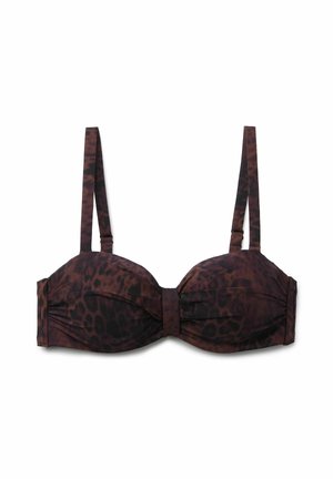 Calzedonia DARK ANIMALIER - Bikini-Top - brown