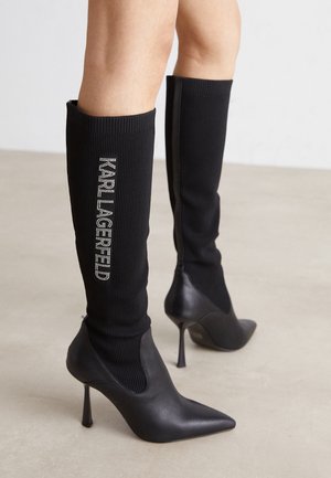 Laarzen met hoge hak - black