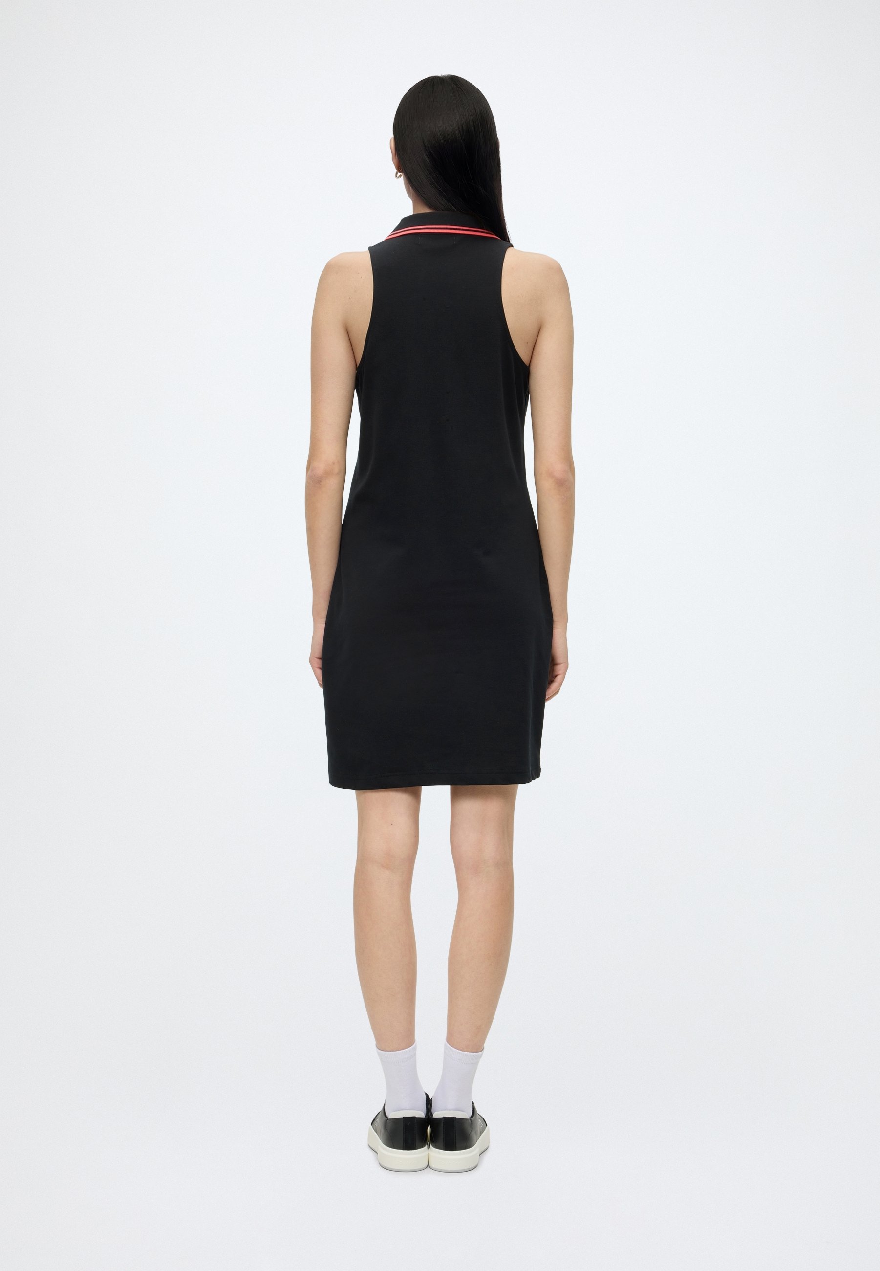 Fred Perry SLEEVELESS DRESS - T-Shirt Dress - black - Zalando.co.uk