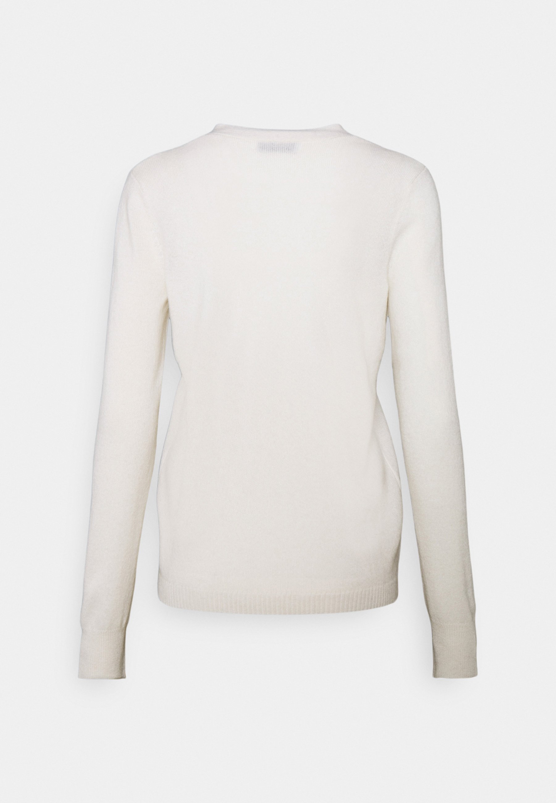 Maglione Dolcevita In Cashmere a Coste Bianco Donna - FEDELI - Russocapri