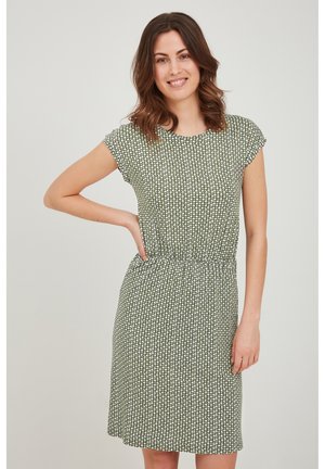 FRAMDOT 4 DRESS - Robe en jersey - dusty olive graphic mix