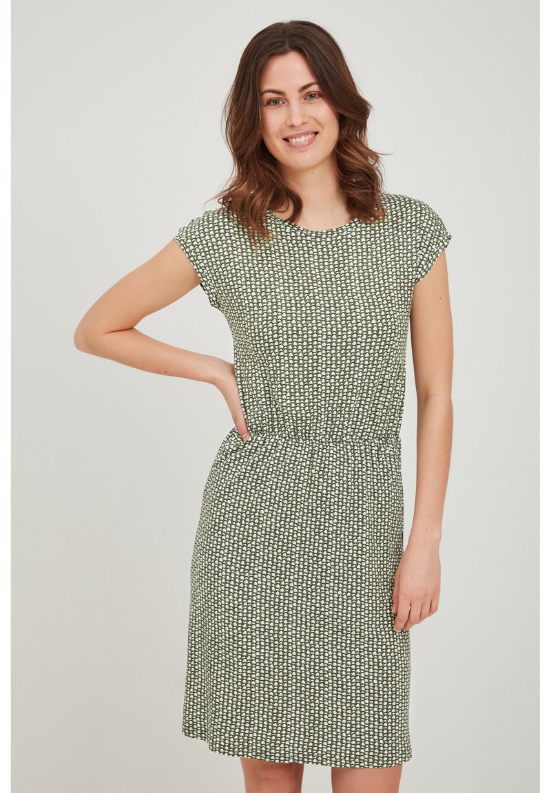 Fransa - FRAMDOT 4 DRESS - Jerseykleid - dusty olive graphic mix, Vergrößern