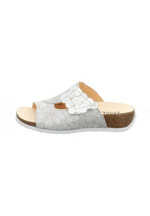 TIEFFUSS - Pantolette flach - silber kombi