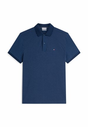 Tommy Hilfiger, TOMMY HILFIGER REGULAR FIT GEOMETRIC PRINT POLO SHIRT - Poloshirt - carbon navy