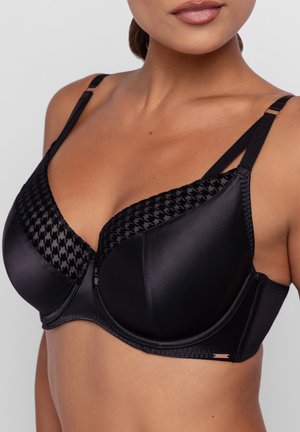 JULIANNA_LIGHT PADDED DEMI - Merevítős melltartó - black