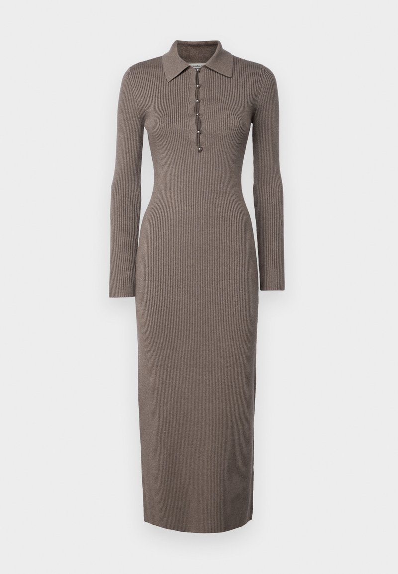 Abercrombie & Fitch Gebreide jurk donkerbruin