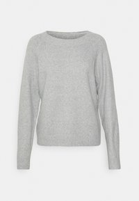 VMDOFFY O NECK - Stickad tröja - light grey/melange