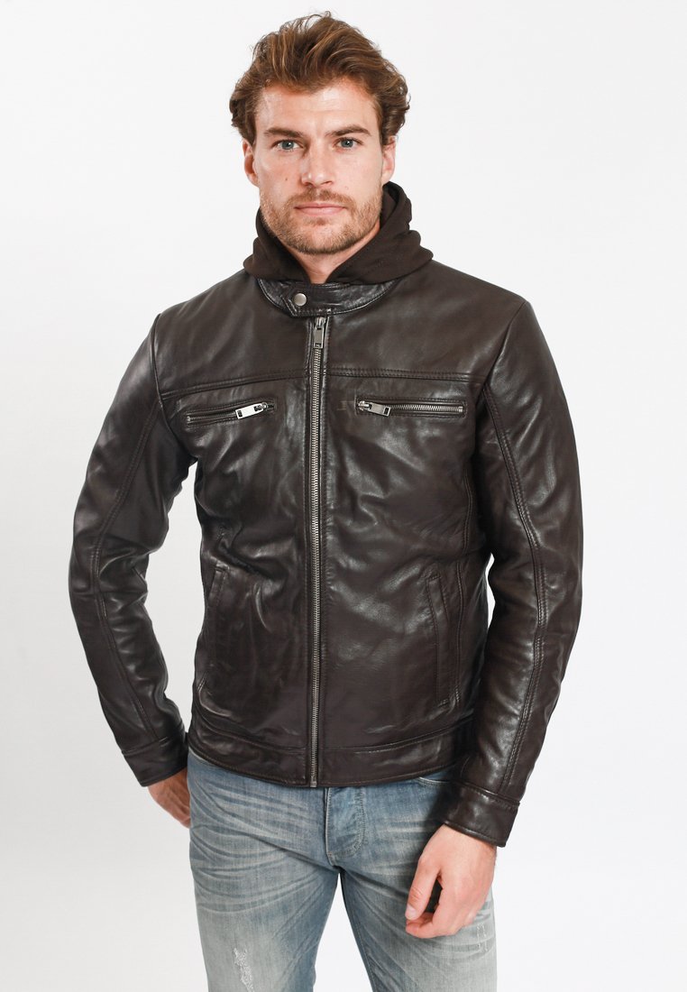 Lee Cooper Leren jas bruin