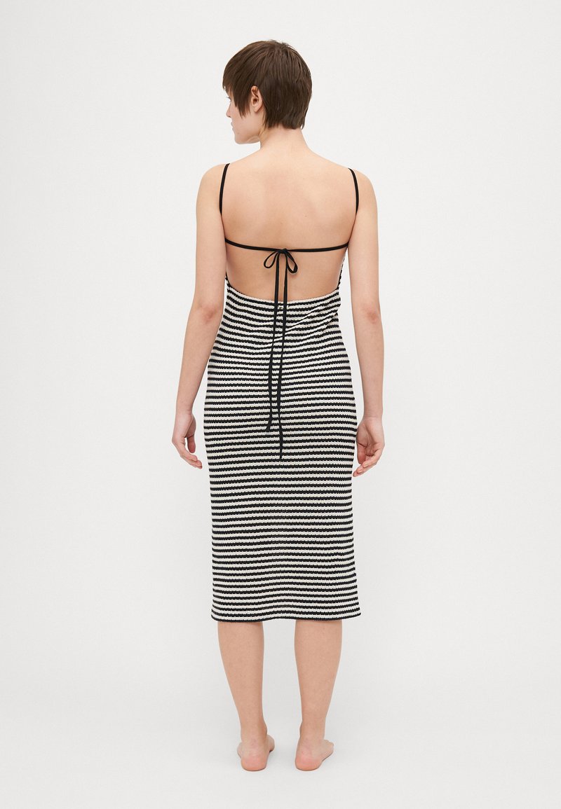 Emporio Armani MIDI DRESS - Beach accessory - black/white/black - Zalando.ie