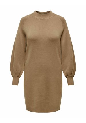 Stickad klänning - toasted coconut