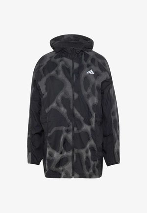 adidas Performance, ADIDAS PERFORMANCE ADI365 HI VIS ALL OVER PRINT JACKET - Impermeabile - black