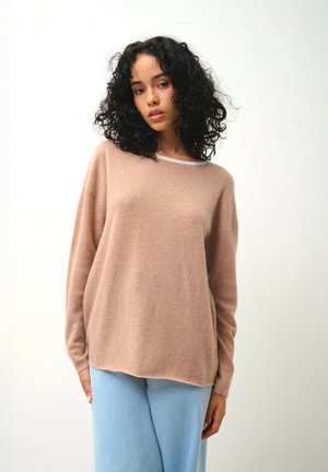 VENUS ROUND NECK - Trui - mottled camel ivory
