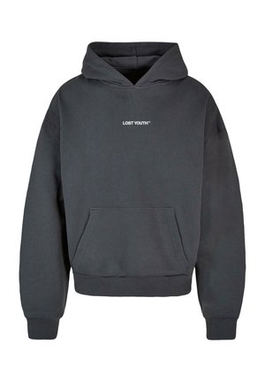 Söehall hallidega kapuutsiga sviiter, millel on ees tasku. Eeskujul on valge tikand "LOST YOUTH™" logo. Pehme, tekstuuriga kangas.