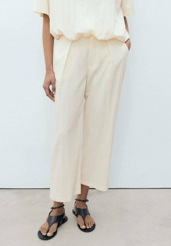 CROPPED - Trousers - vanilje