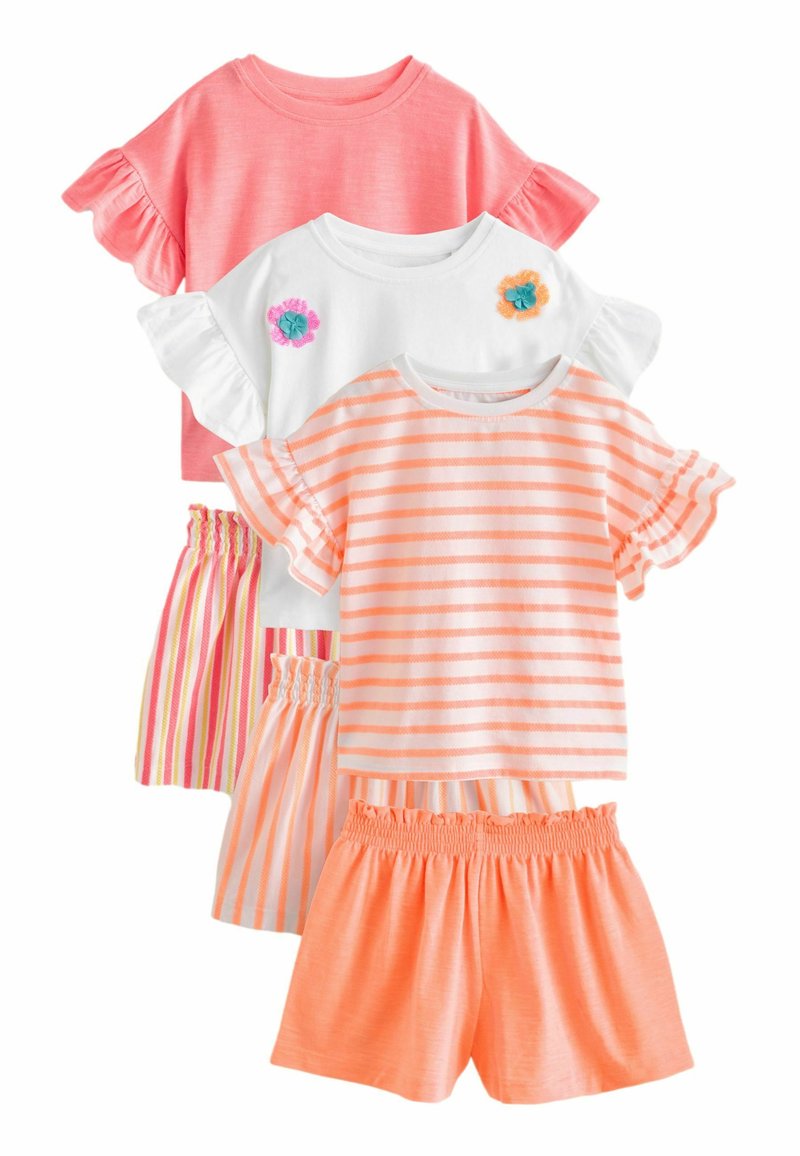 Next 3 PACK  REGULAR FIT - Pidžamas komplekts - fluro orange pink
