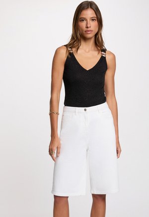 Morgan, MORGAN MORGAN FITTED V-NECK TANK TOP - Débardeur - noir