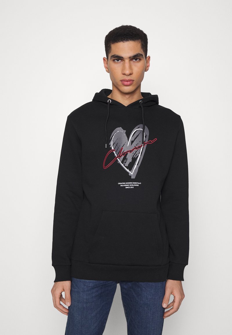 CLOSURE London HEART HOODY - Camisola - black
