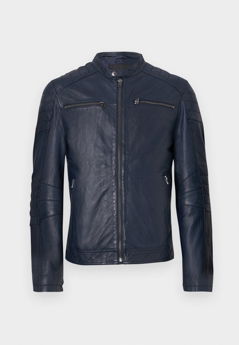 Goosecraft Leren jas donkerblauw Goosecraft Leren jas donkerblauw