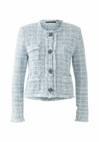 Strickjacke - light blue white