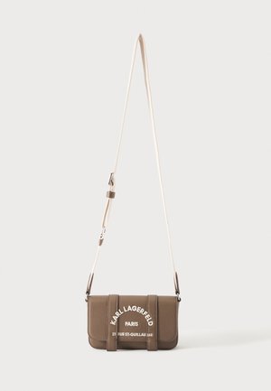 KARL LAGERFELD, MINI FLAP  - Ülerinna-kott - dark taupe