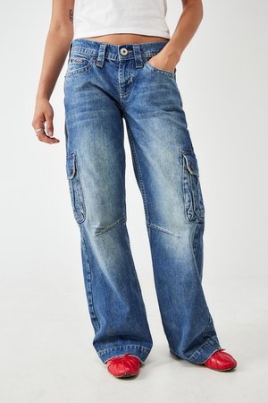 BDG Urban Outfitters KAYLA - Platėjantys džinsai - blue