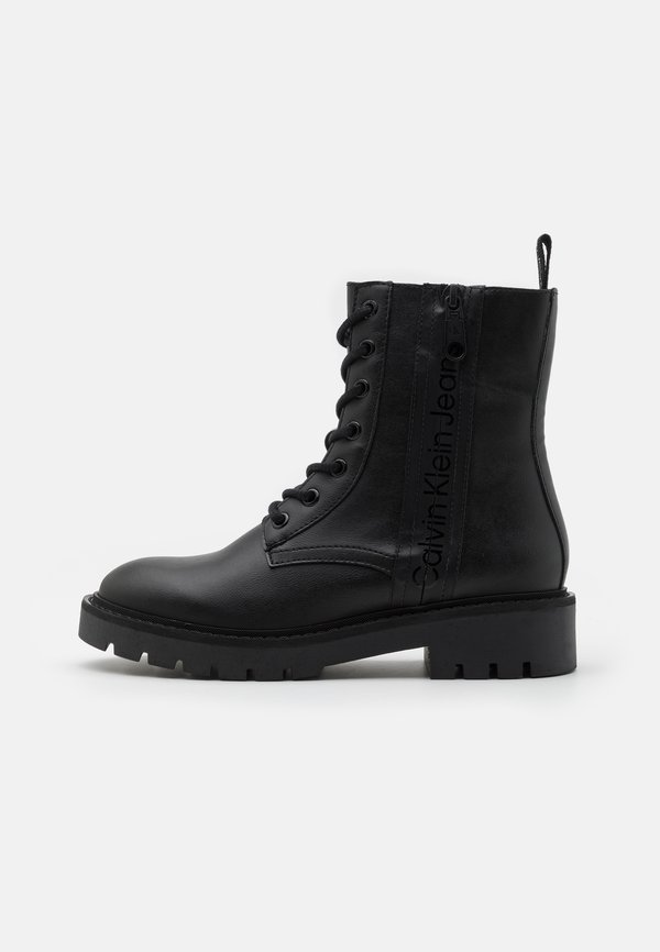 COMBAT MID LACEUP BOOT - Platform ankle boots