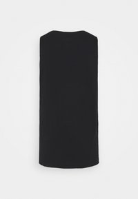 Top nero senza maniche, realizzato in cotone liscio, con scollatura rotonda e vestibilità comoda. Design semplice senza ulteriori motivi o dettagli.