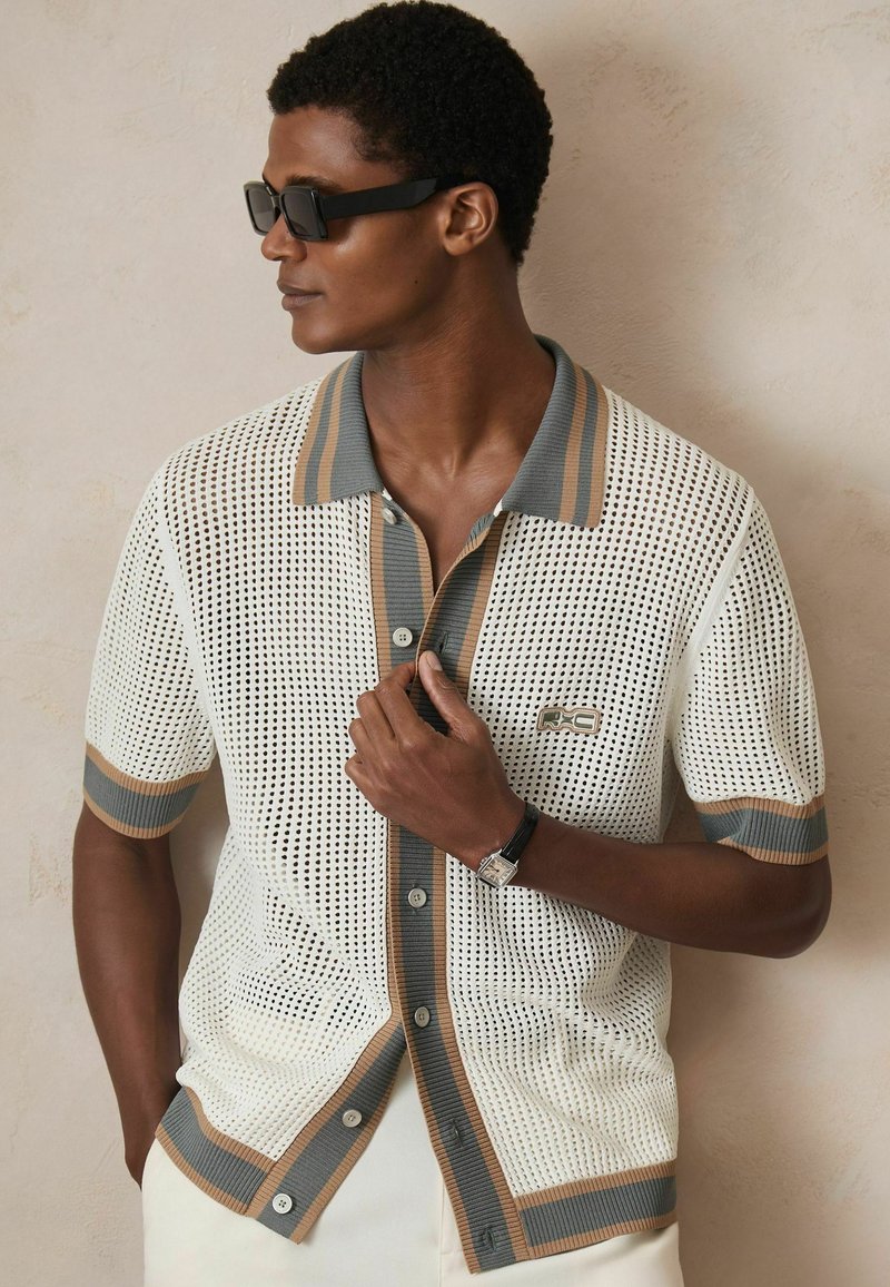Reiss REGULAR FIT - CRUSOE TIPPED - Camisa - white