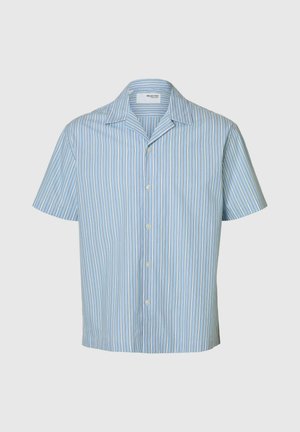 Selected, KURZARMHEMD STREIFEN - Košeľa - light blue