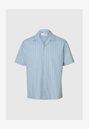 Selected, KURZARMHEMD STREIFEN - Košeľa - light blue
