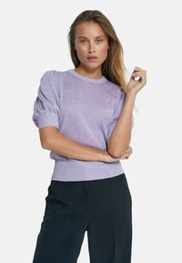 LIVA PUFF SLEEVE - Pamata T-krekls - met pastel lilac met