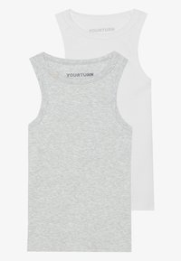 UNISEX 2 PACK  - Viršus - bright white/grey melange