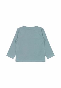 Hosszú ujjú ing világoskék színben, puha pamutból készült. Kerek nyakkivágással és egyenes szabással rendelkezik, varrt mandzsettákkal és aljjal.