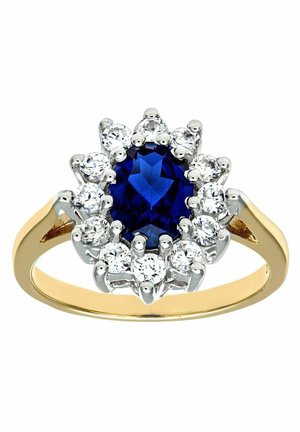 DIAMANT L'ÉTERNEL 9CT RING WITH SAPPHIRE AND CUB - Ring - white