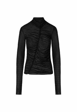 LIU JO, LIU JO FULL RHINESTONE TULLE T-SHIRT - Blouse - black