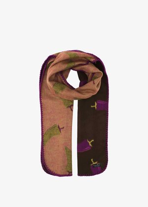 FRAAS, DOUBLEFACE CASHMINK WITH CHILI DESIGN - Scarf - spiced plum