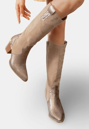 WAYNE - Bottes de cowboy / motard - taupe