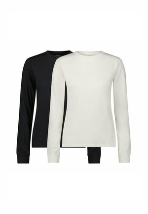 LS TWIN PACK - T-shirt à manches longues - bwhite ublack