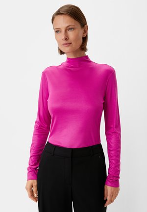 comma COL ROULÉ EN PURE - Long sleeved top - fuchsia