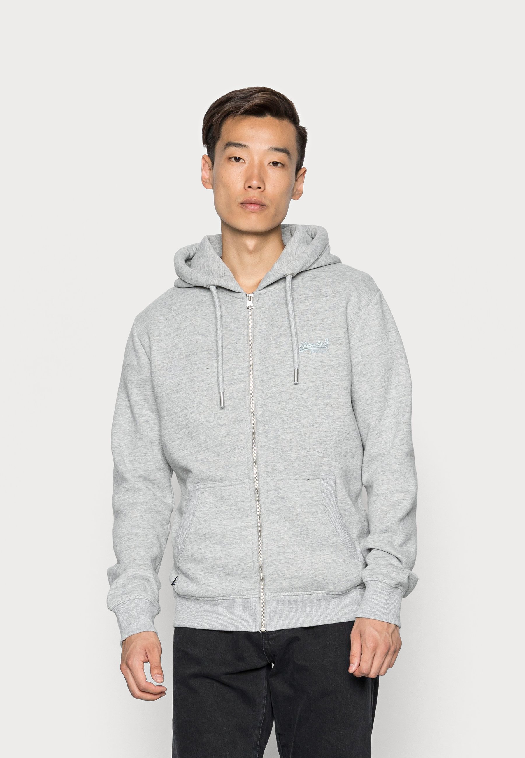 Superdry Felpa Con Cappuccio Uomo Vintage Gym Athletic Ziphood - Vestibilità Casual, Blu, Con Zip E Tasca, Ispirazione American Classic