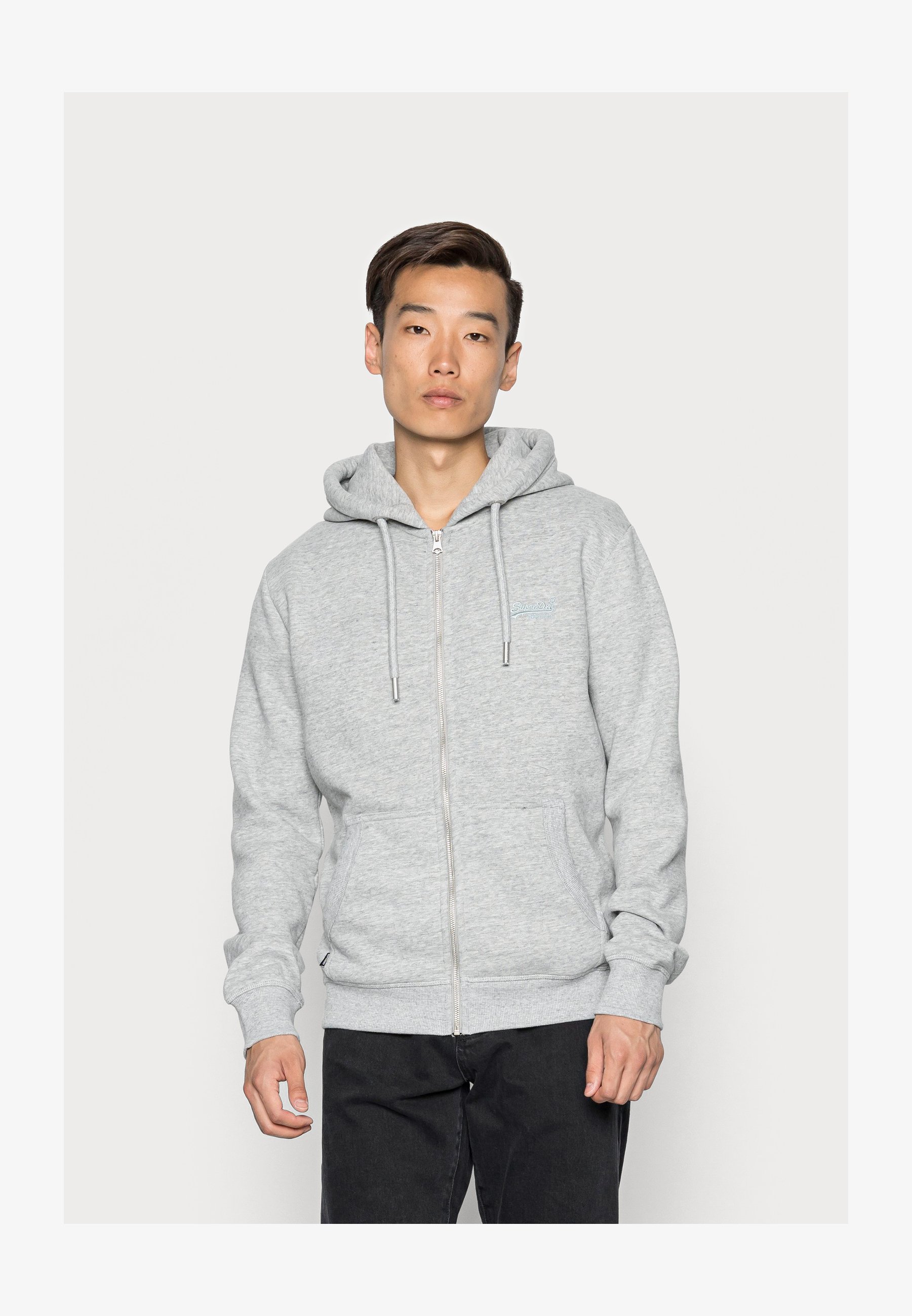 Superdry Felpa Con Cappuccio Uomo Vintage Gym Athletic Ziphood - Vestibilità Casual, Blu, Con Zip E Tasca, Ispirazione American Classic