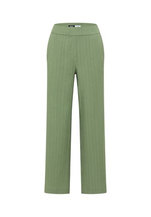 Cecil, WIDE LEG HOSE MIT STRUKTURSTREIFEN - Pantalon classique - deep matcha green