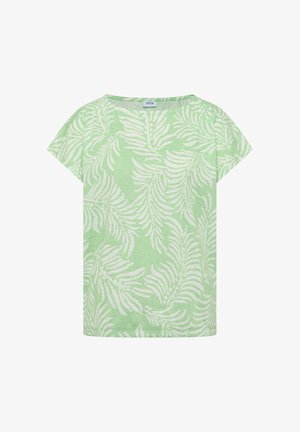 Cecil, T-SHIRT IN AUSBRENNER-OPTIK - T-shirt imprimé - bamboo green