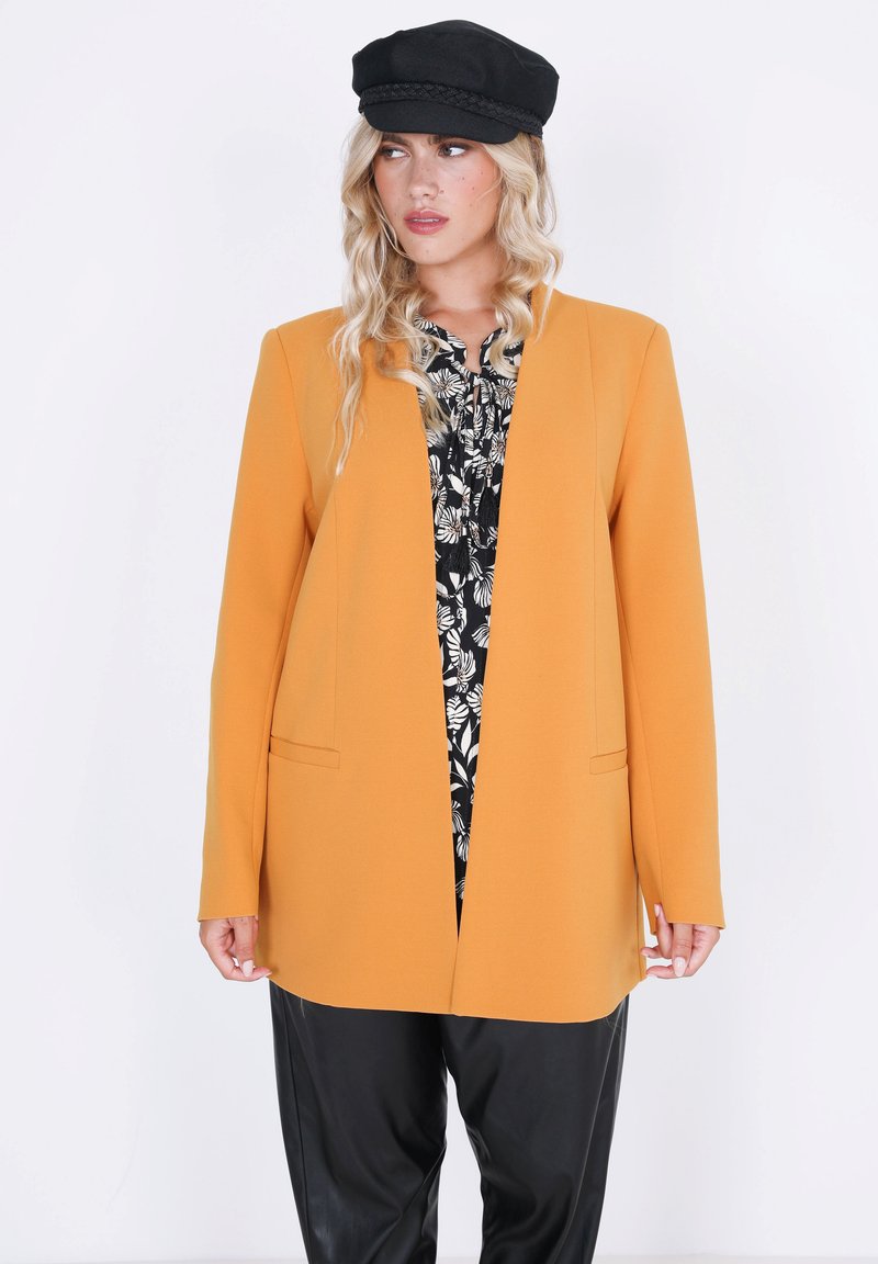 Jean Marc Philippe SANS COL - Halflange jas - jaune moutarde
